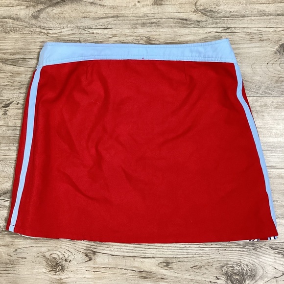 Mossimo Women’s Reversible Blue Red White Print Mini Skirt / CoverUp - Picture 4 of 4
